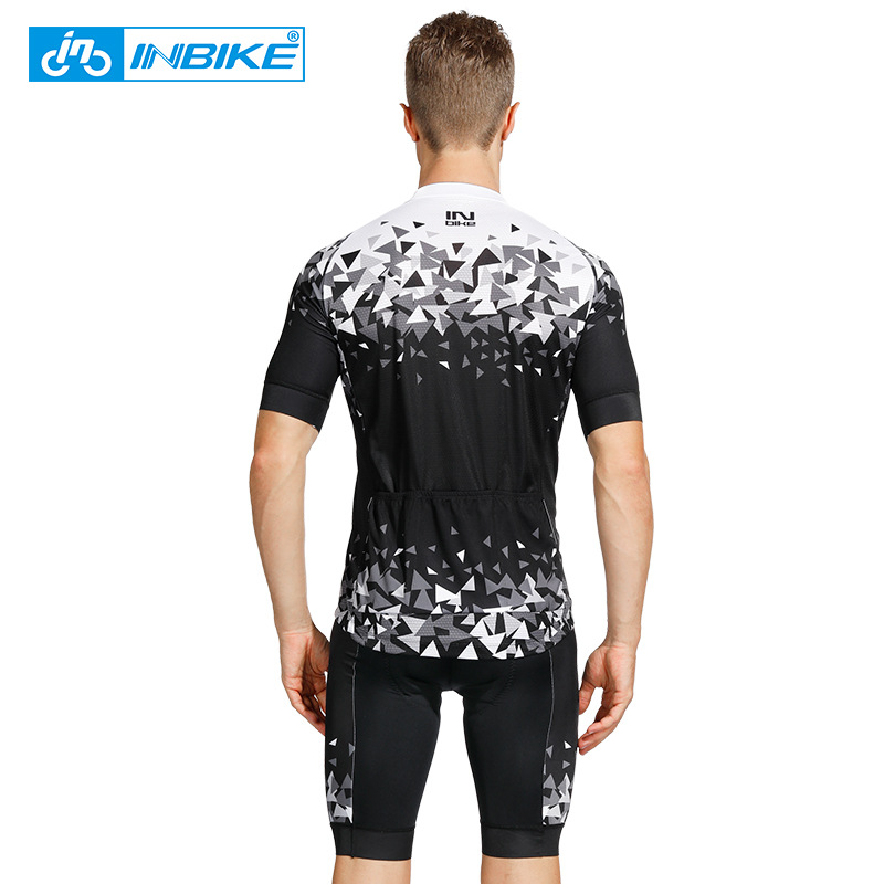 INBIKE男性半袖自転車服夏自転車自転車吸湿排汗半ズボンバックパンツセットG05