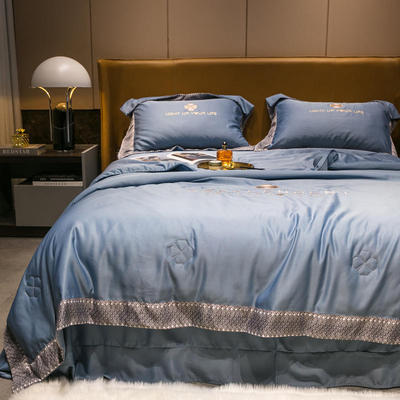 炫耀 水星新品凉感冰丝单夏被水洗真丝夏凉被空调被纯色礼品批发