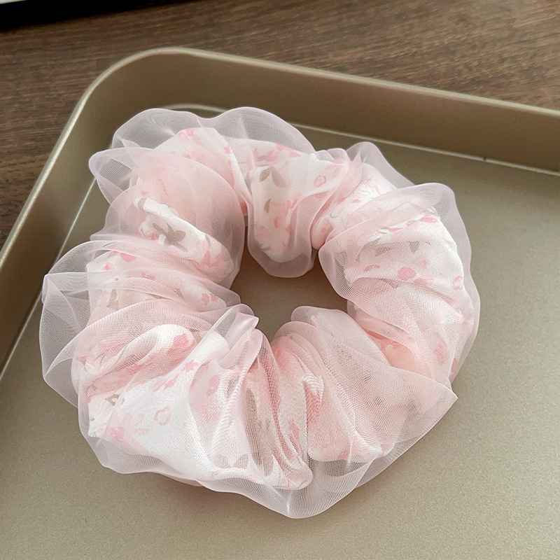 핑크 [작은 꽃이 있는 이중 거즈]