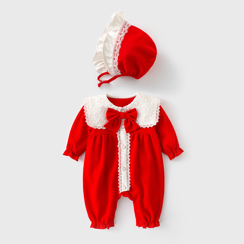 Ropa de bebé de una pieza 2024 ropa de otoño mameluco de manga larga para recién nacidos ropa de bebé para niñas