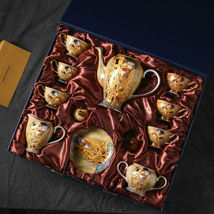 European-style Bone China Coffee Cup suit 15-piece Gift Cup High-value Ceramic Afternoon Tea Set British Vintage