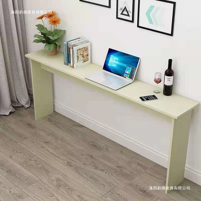 Simple Long Table Against the Wall, Ultra-Narrow Bedroom Table, Rectangular Computer Desk for Home Use, Minimalist Bedside Table
