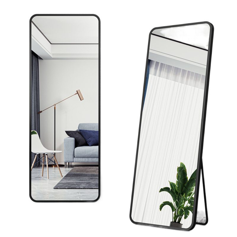 Espejo de cuerpo entero, espejo de piso, casa simple, dormitorio de mujeres, pared colgada, pared de prueba, espejo de vestir