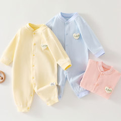 Anyang children's clothing boneless pure cotton baby onesie for spring and autumn newborn baby suit crawling suit for babies 0-12 months baby base layer