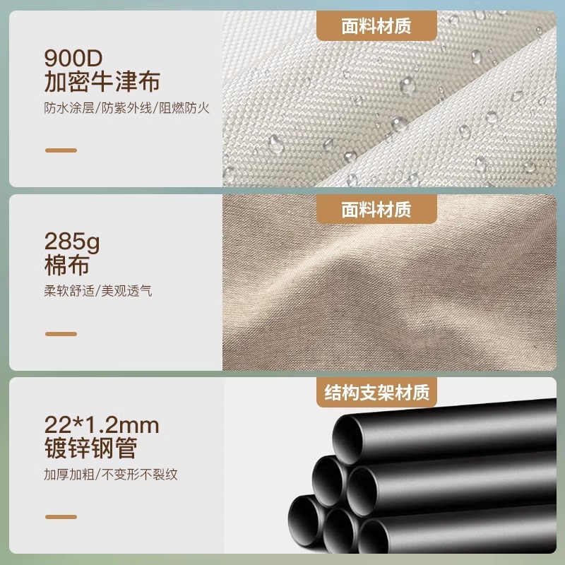 Campamento de campamento a prueba de viento y lluvia campamento de campamento de campamento de algodón techo de campamento