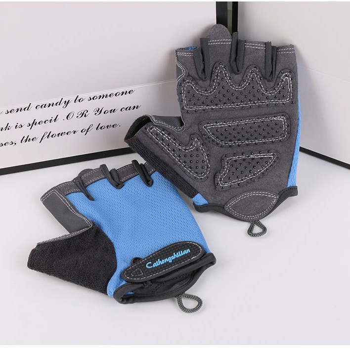 Deportes guantes de fitness hombres y mujeres verano fino antideslizante resistente al desgaste equipo de entrenamiento yoga montar al aire libre medio dedo guantes