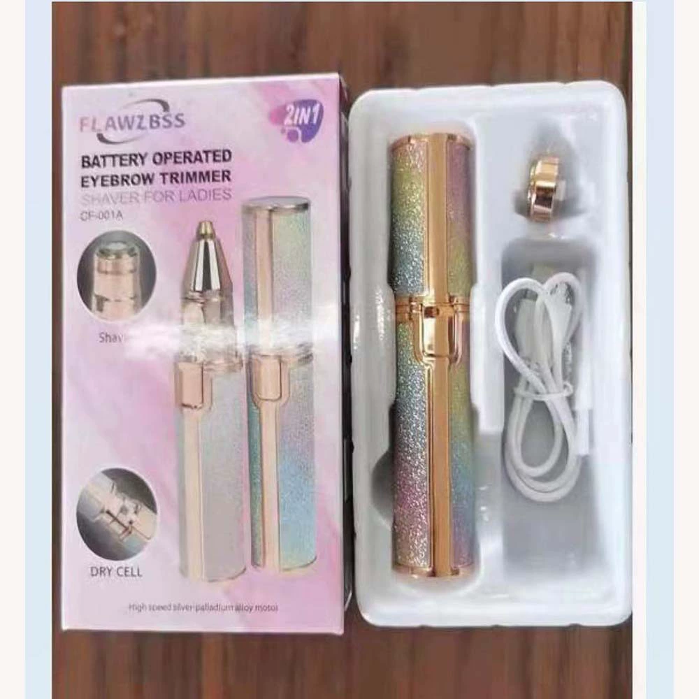 Электрический триммер для бровей, Электрический бритвенный станок два в одном с такой же быстрой бритвой для губной помады