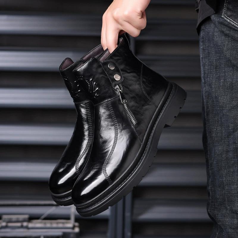 Челси сапоги мужские кожаные британские кожаные ботинки в британском стиле