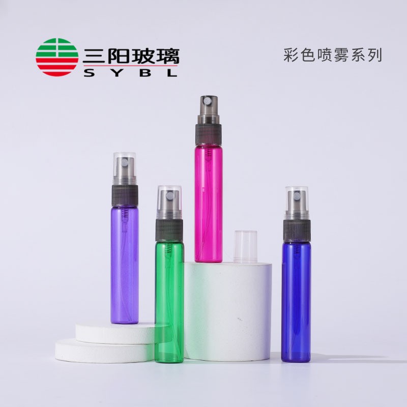 10ml紫色喷雾瓶 细雾 蓝色精油瓶 香水玻璃喷雾瓶 香水分装瓶