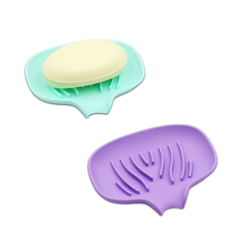 Silicone soap box household bathroom drain simple creative silicone soap box bathroom supplies soap rack wholesale