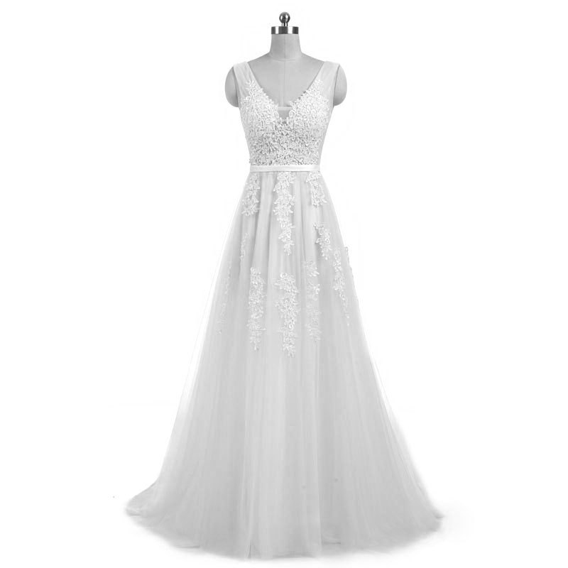 Vestido de Noche con Cuello en V para Mujer de Encaje Sin Mangas para Fiesta image 6