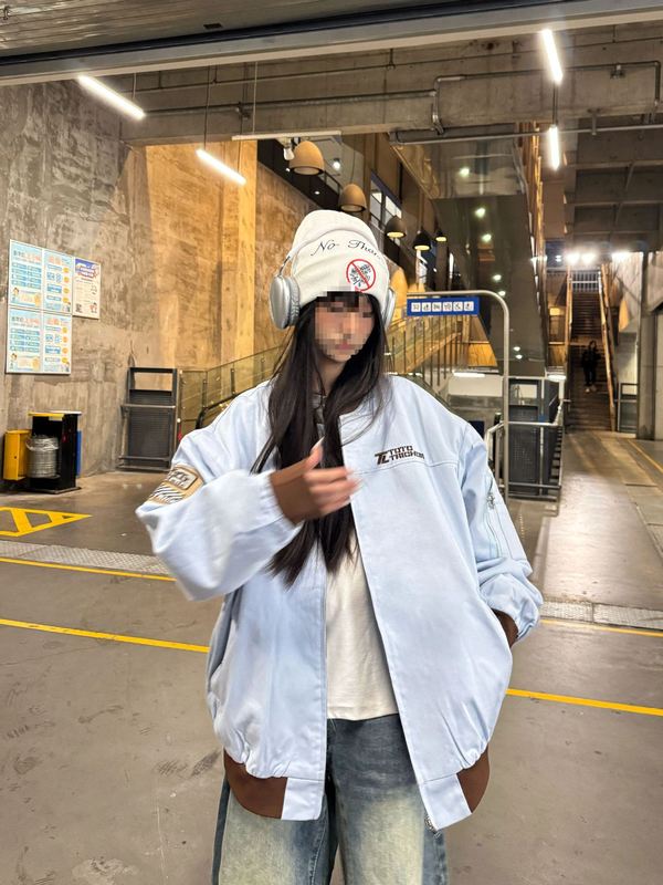 美式复古拼色棒球服拉链夹克春季新款宽松男女国潮刺绣外套|undefined