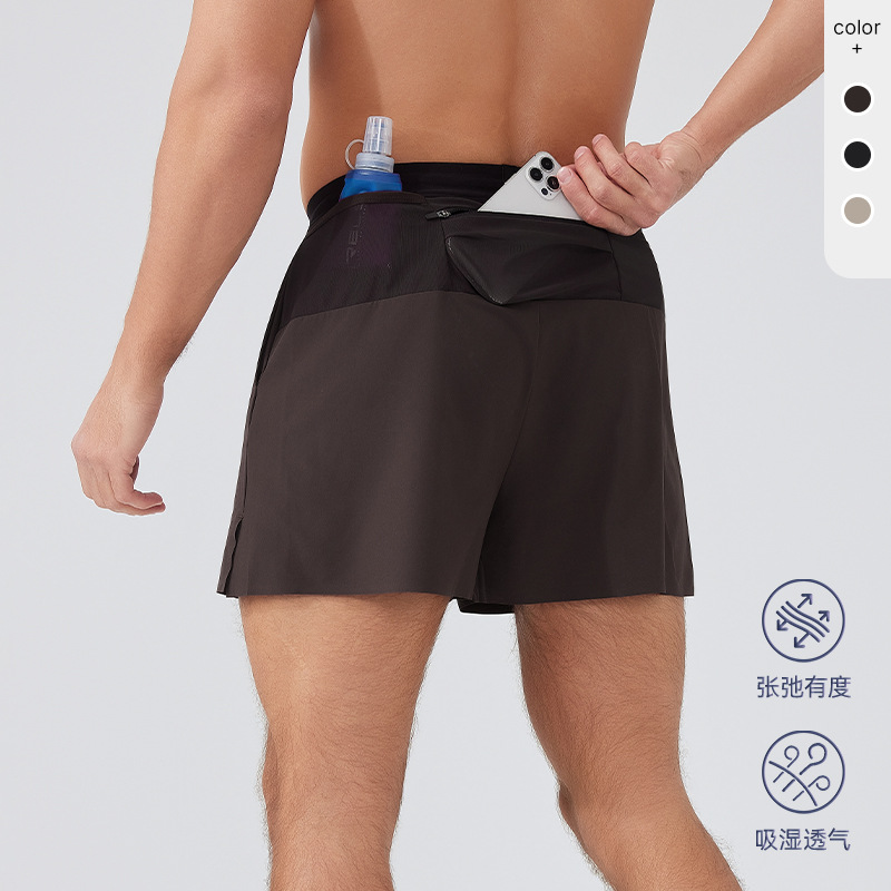 Cross-Border Sports Shorts for Men, Outdoor Fitness Marathon Quick-Drying Three-Quarter Pants, Summer Breathable Running Casual Shorts