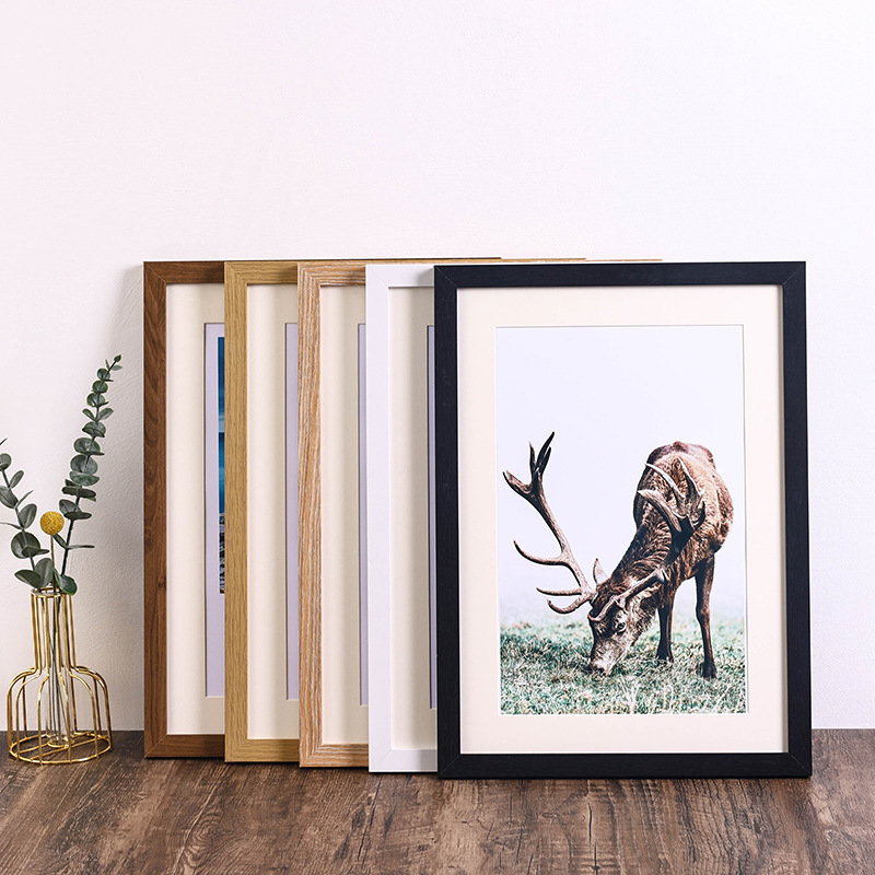 Casual Photo Frame Mounting Picture Frame Wall Hanging A3 Inch 16 Table A4 Inch 4 Open 8K Puzzle Frame Creative Photo Wall Wooden