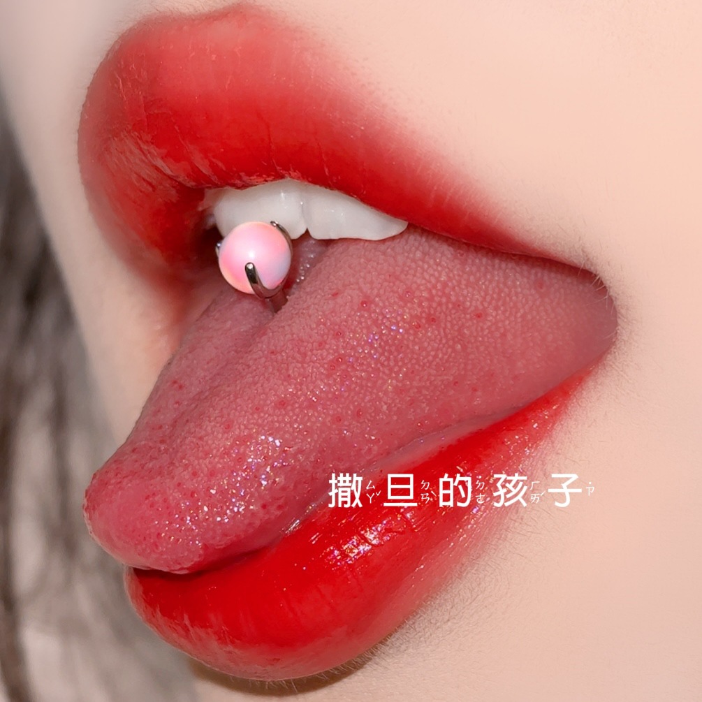 F136 Titanium Alloy Tongue Nail Nebula Opal Tongue Barbell Tongue Ring Piercing Jewelry Wholesale detail image 11