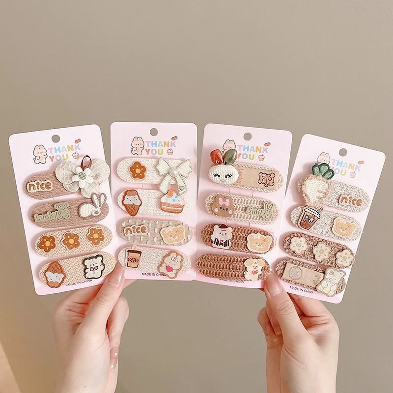 Lindo bebé flequillo pegatinas mágicas pegatinas para niños horquilla de velcro para bebé flequillo de dibujos animados tocado para niñas accesorios para el cabello