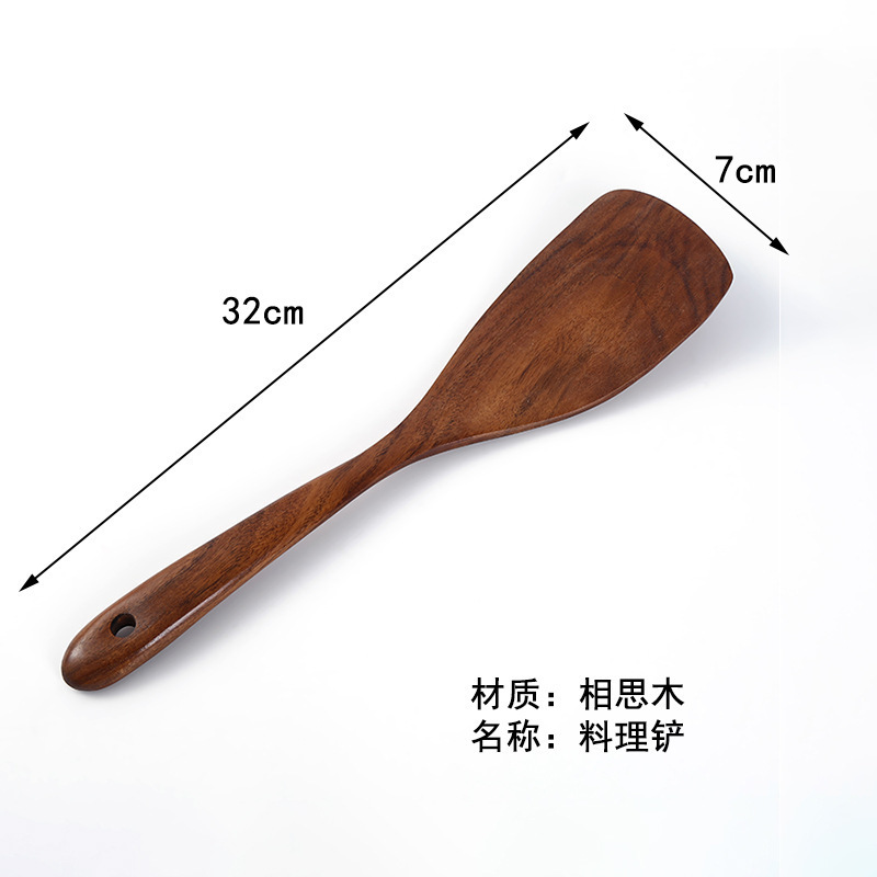アカシア材のスパチュラとスプーンのセット、キッチン用品、炒め物用、焦げ付き防止、木製スパチュラ、木製スプーン、ご飯用スパチュラ、天然木のスパチュラ|undefined
