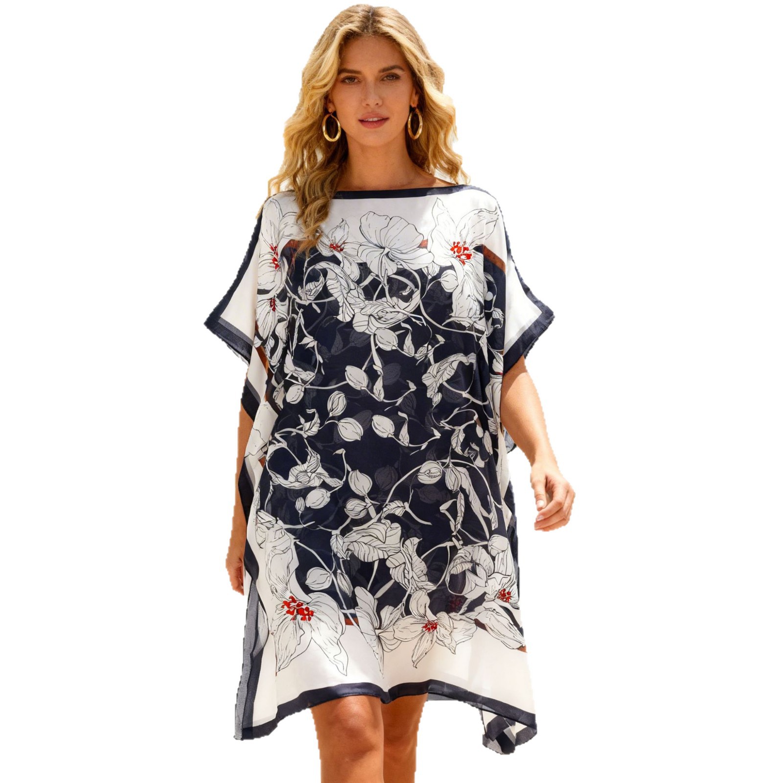 Ventas transfronterizas calientes de moda europea y americana vestido de playa bikini camiseta elegante falda protectora solar chal