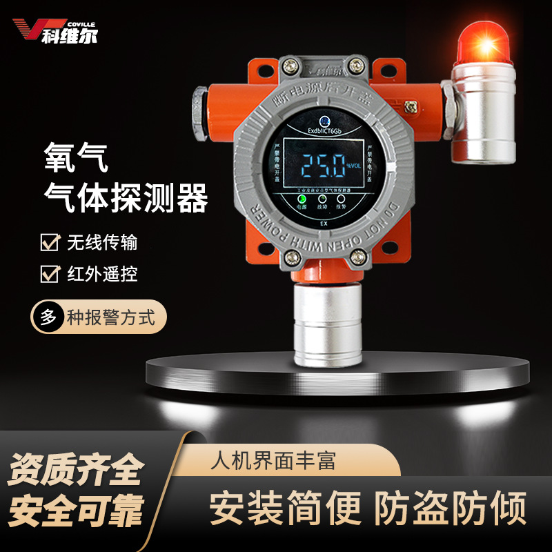 工业防爆氧气浓度报警器O2氧气泄露探测器工厂氧气氧气浓度检测仪