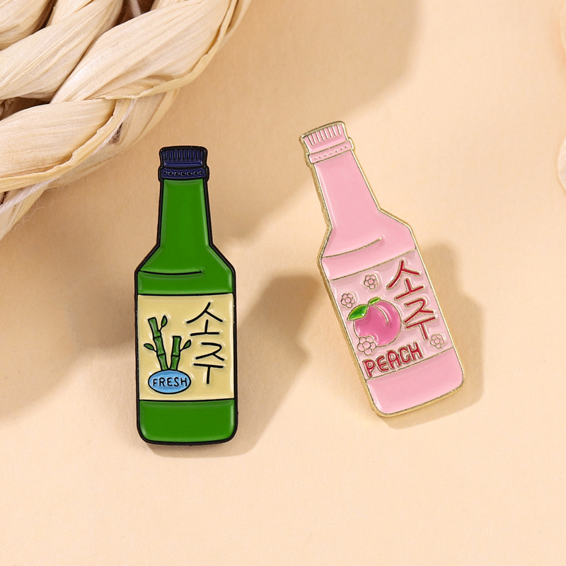 Fashion Pin Wine Bottle Alloy Plating Unisex Brooches display picture 2