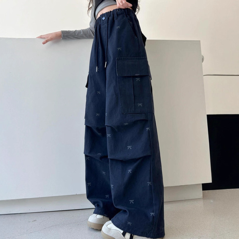女童秋款工装裤2025新款季儿童洋气蝴蝶结工装裤中大童休闲裤秋装|undefined