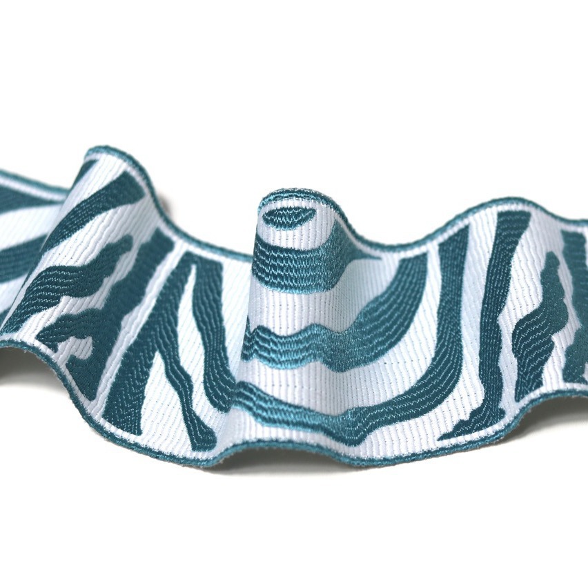 7.2cm de ancho de alta precisión de tela jacquard moderna zebra cortina tabla bandera tela de mesa ropa accesorios textiles