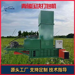 秸秆稻草自动打包机玉米秸秆稻草黄储青储饲料套袋打包机