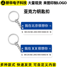 网红路牌我在这里很想你钥匙扣diy学生文字挂件旅游纪念小礼品