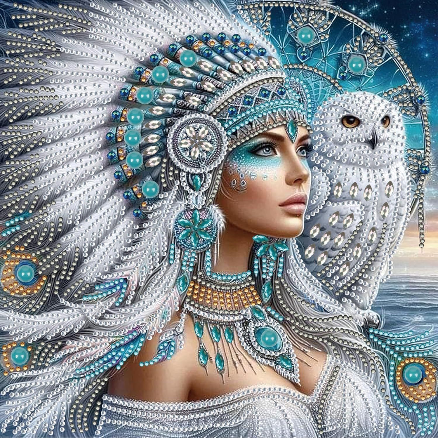 Pintura de diamantes de venta caliente transfronteriza Pintura de diamantes de comercio exterior de Amazon Pintura de diamantes de Estados Unidos Decoración de pegatinas de diamantes