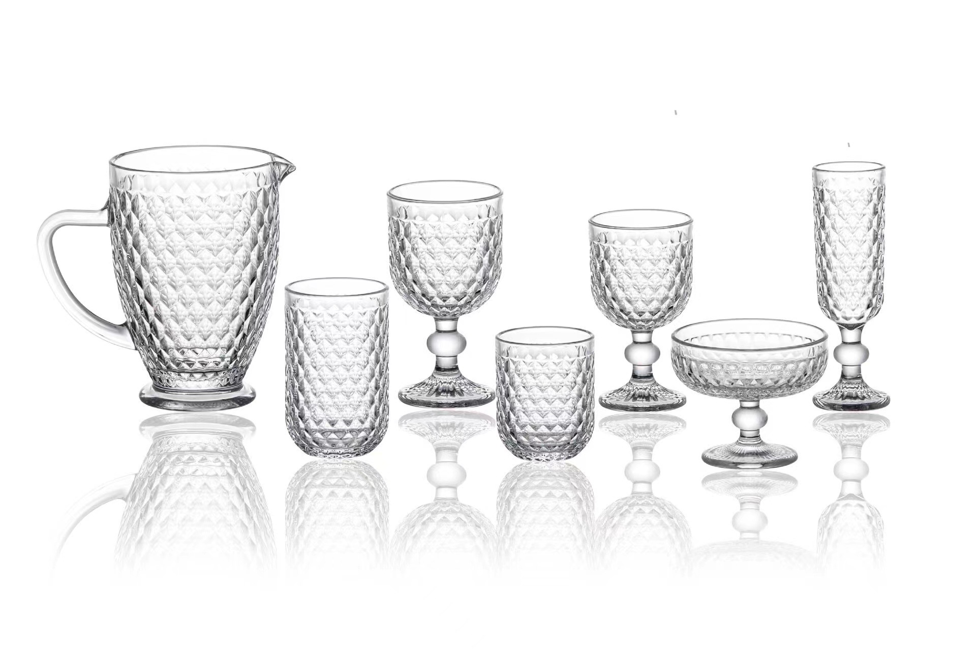 Creativo nuevo cristal de hotel tazas de agua de vidrio enjuague bucal tazas de jugo tazas de cerveza tazas de champán tazas de vino tinto