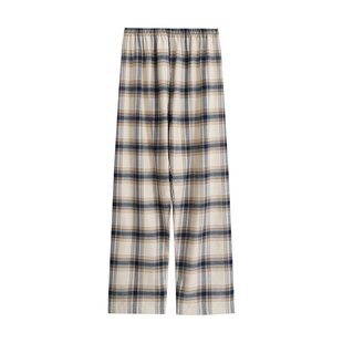Flannel cotton solid color trousers