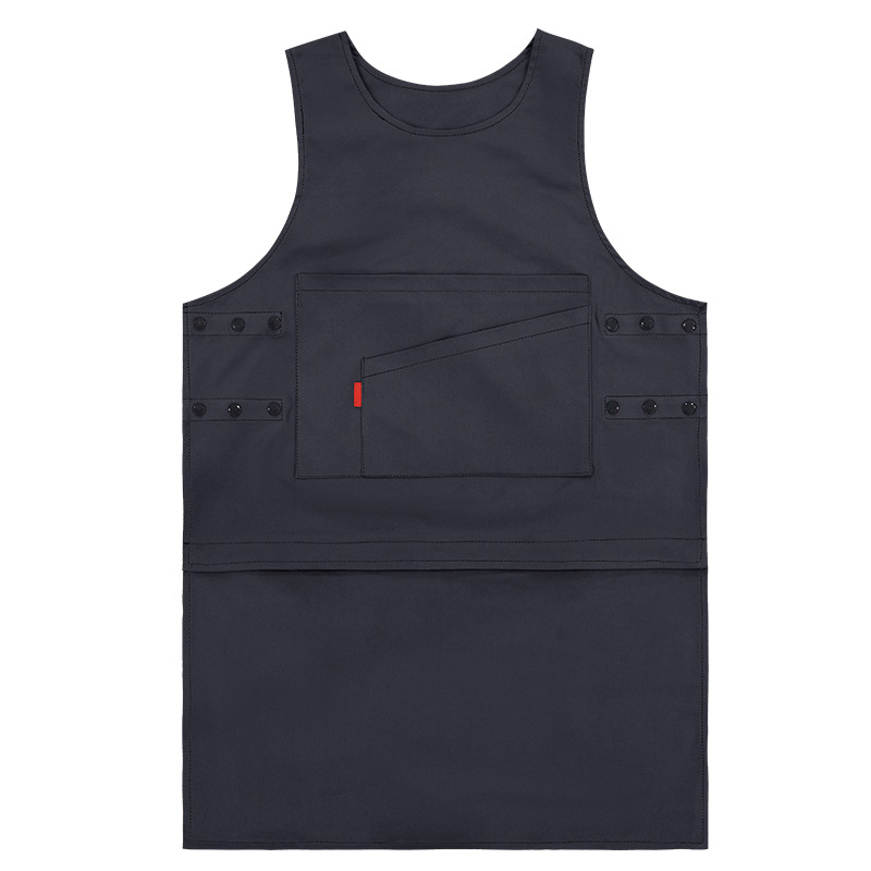 Nuevo delantal de cocina para hombre de dibujo transfronterizo de Amazon, chaleco de florista, chaleco, vestido de trabajo de artista, delantal