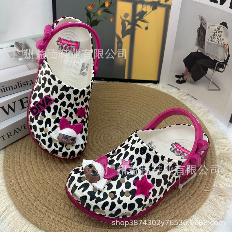 Cross New Surprise Doll Collaboration Clog Shoes Cross-Border Large Size Unisex Beach Sandals for Summer