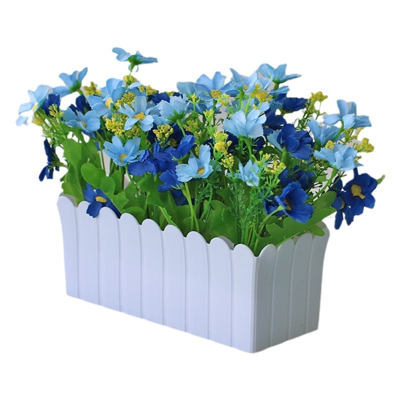 Flor artificial jardín de flores de plástico traje de valla de flores artificiales decoración de la ventana interior y exterior decoración floral decoración de la Mesa maceta flor