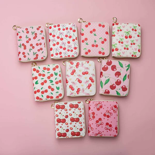 Cute fruit coin purse card holder for women, children's wallet, compact card holder, bag organizer, portable coin purse