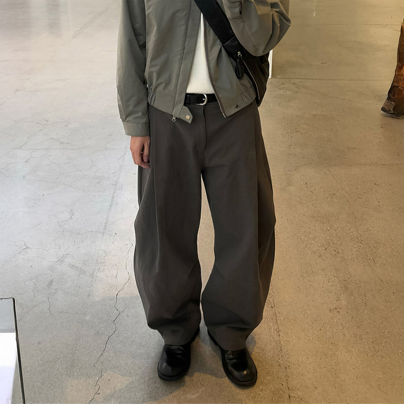 Gray American Retro Loose Casual Pants for Men, Exquisite Korean Style New Model, Stylish Drapey Wide-Leg Trousers Gray American Retro Loose Casual Pants for Men, Exquisite Korean Style New Model, Stylish Drapey Wide-Leg Trousers