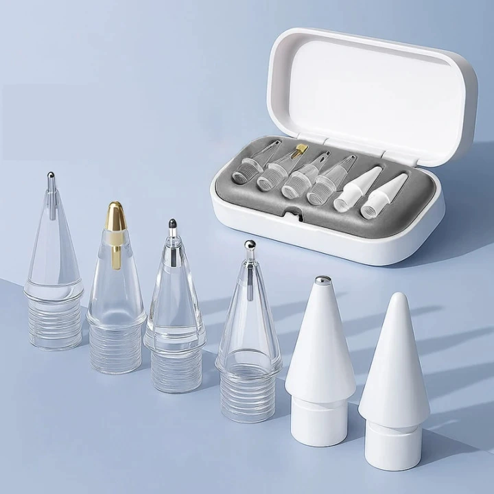 Replacement Pen Tips (Apple Pencil) — Multi-Size Adapter Set with Storage Box, 2.0–3.5 mm