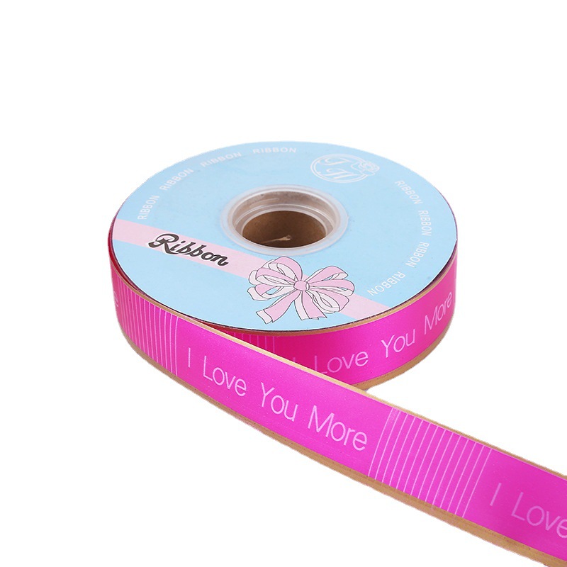 Comercio exterior transfronterizo 3cm100 tamaño impresión cinta flores regalo embalaje decoración cinta confesión acompañar rollo cinta