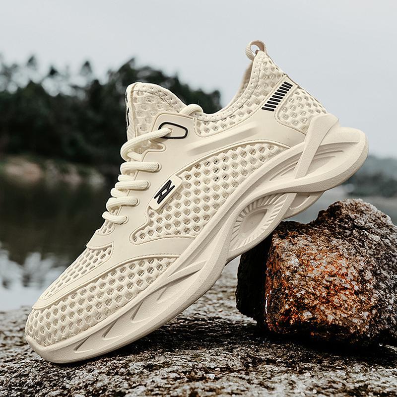 Zapatos de verano para hombres, zapatos casuales ligeros y versátiles para adolescentes, zapatos deportivos de tendencia de moda, zapatos de tela de malla transpirables