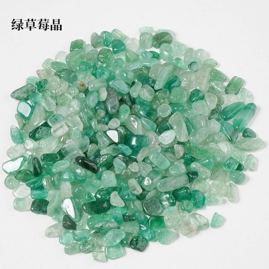 グリーンストロベリークリスタル 5-7mm / 100g/バッグ