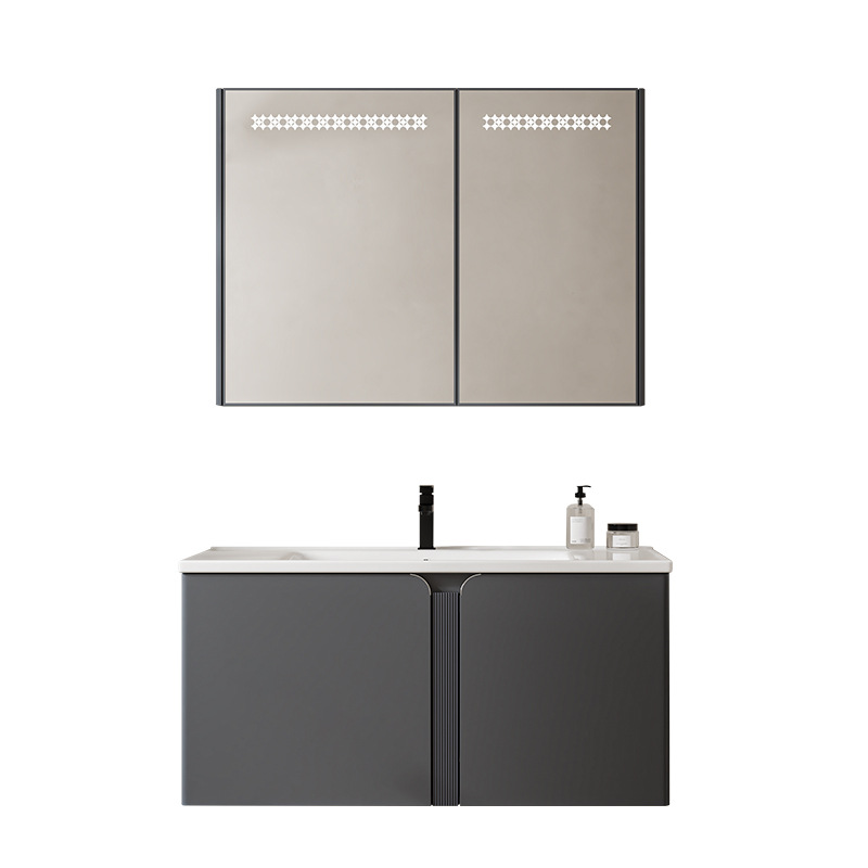 Acero inoxidable tipo pared colgante de acero inoxidable espacio de aluminio cerámico integral lavabo de baño de abeja a prueba de agua