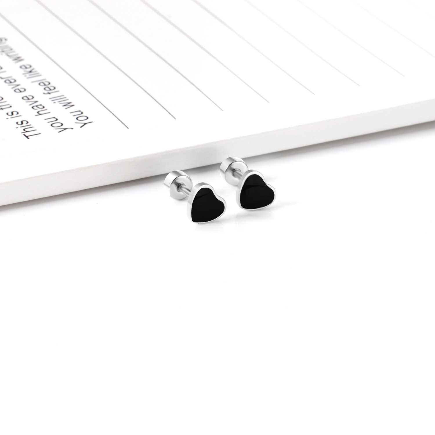 Fashion Heart Shape Stainless Steel Plating Ear Studs 1 Pair display picture 13