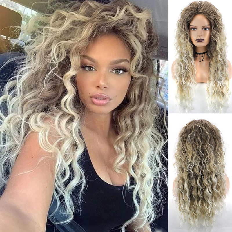 New Wig Amazon Trendy New Style Explosive Cornrow Synthetic Fiber Overseas Warehouse Dropshipping with Side Bangs