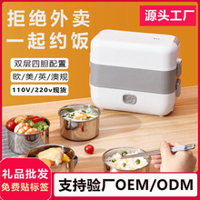 电热饭盒可插电加热保温饭盒热菜蒸煮饭便携式上班族煮饭神器礼品