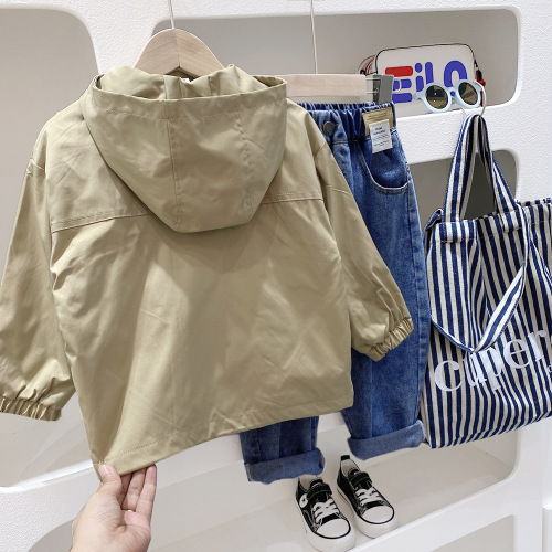 Boys' windbreaker spring and autumn 2024 new fashionable Korean style baby tops children's autumn jackets boys' coats