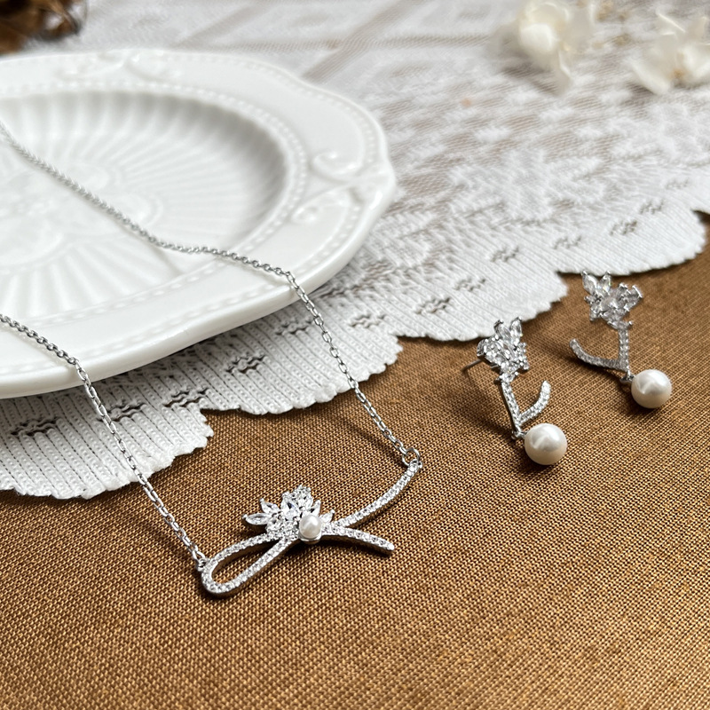Fashionable genuine design retro necklace from pearl
