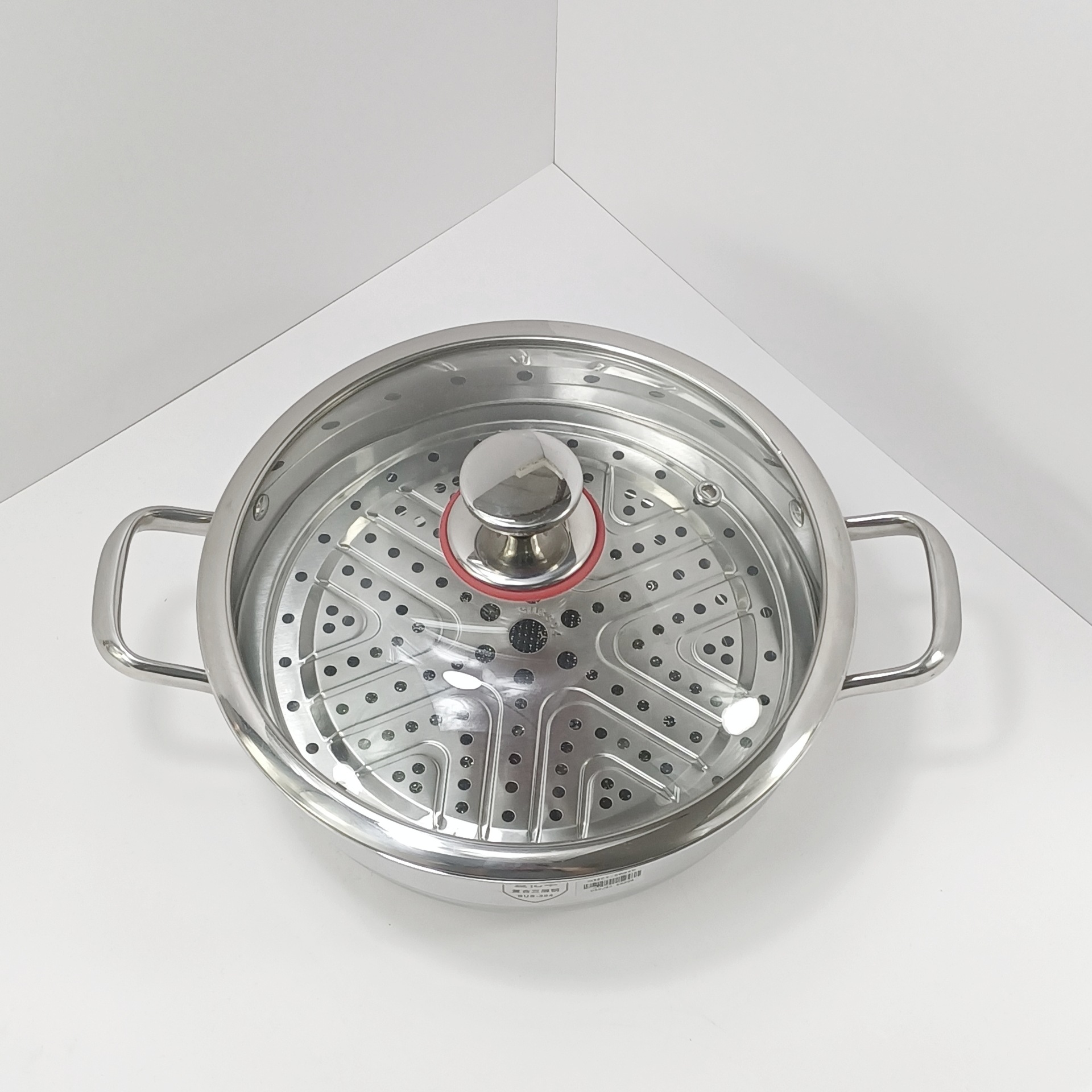 金亿丰三层钢蒸煮锅304不锈钢蒸锅多用火锅家用边炉锅电磁炉涮锅