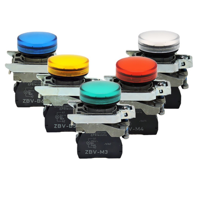 正品指示灯XB4BVB4 (ZB4-BVB4 + ZB4-BV043)红色DC24V