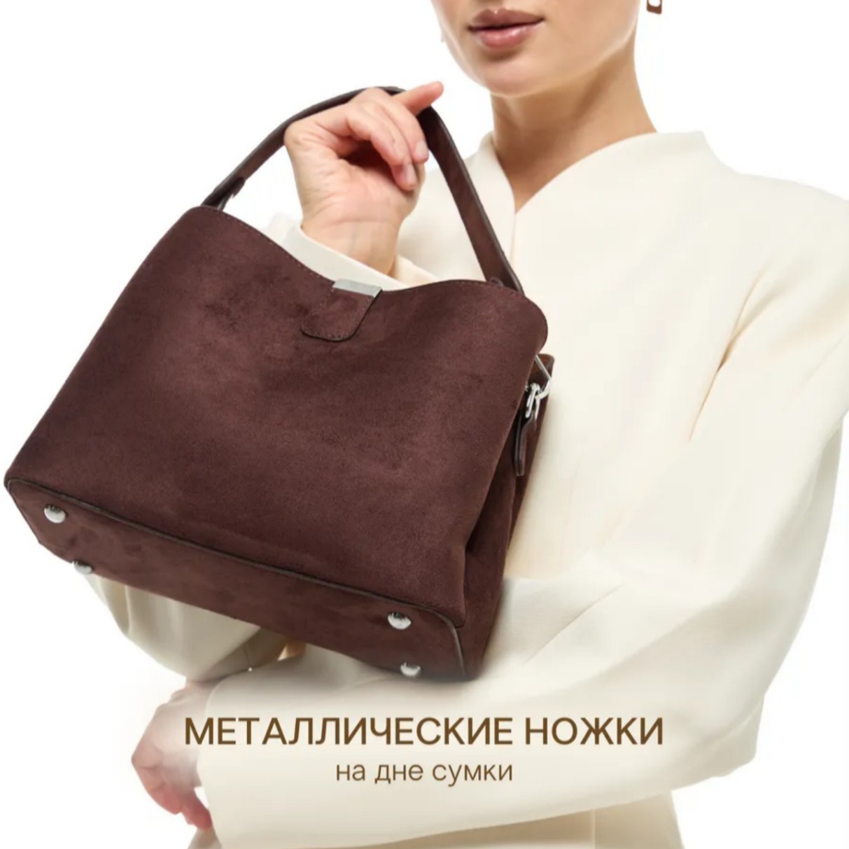 Cross-Border Russian Retro Spring and Summer Versatile Commuter Wide Shoulder Strap Crossbody Bag for Women 26 New Style High-End Bucket Bag
