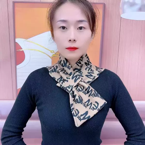 New autumn and winter neck warmer with pocket, German velvet, cold-proof, windproof, fashionable, versatile, warm scarf and neck shawl
